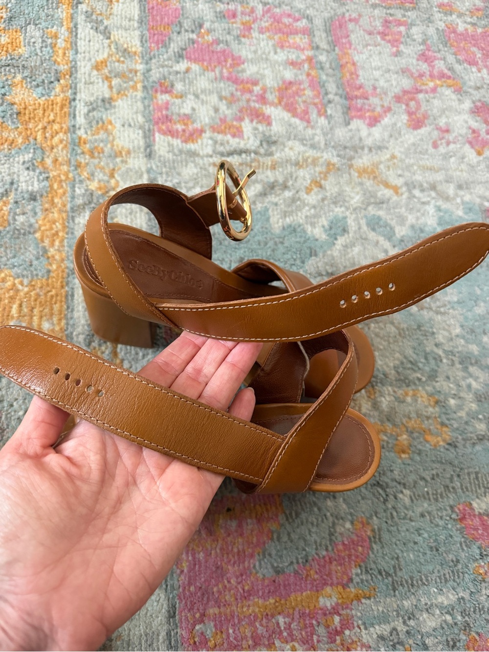 See by Chloe Lyna Tan Platform Sandals EUC size 37 - Picture 7 of 8